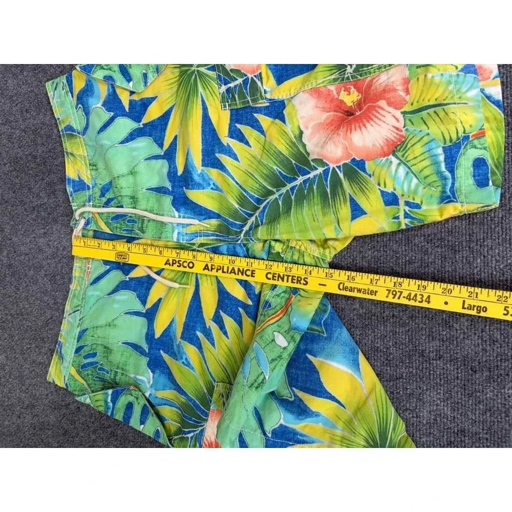 VINTAGE Polo Ralph Lauren Multi-Color Floral Paisley Cotton Cargo Shorts 36 RARE